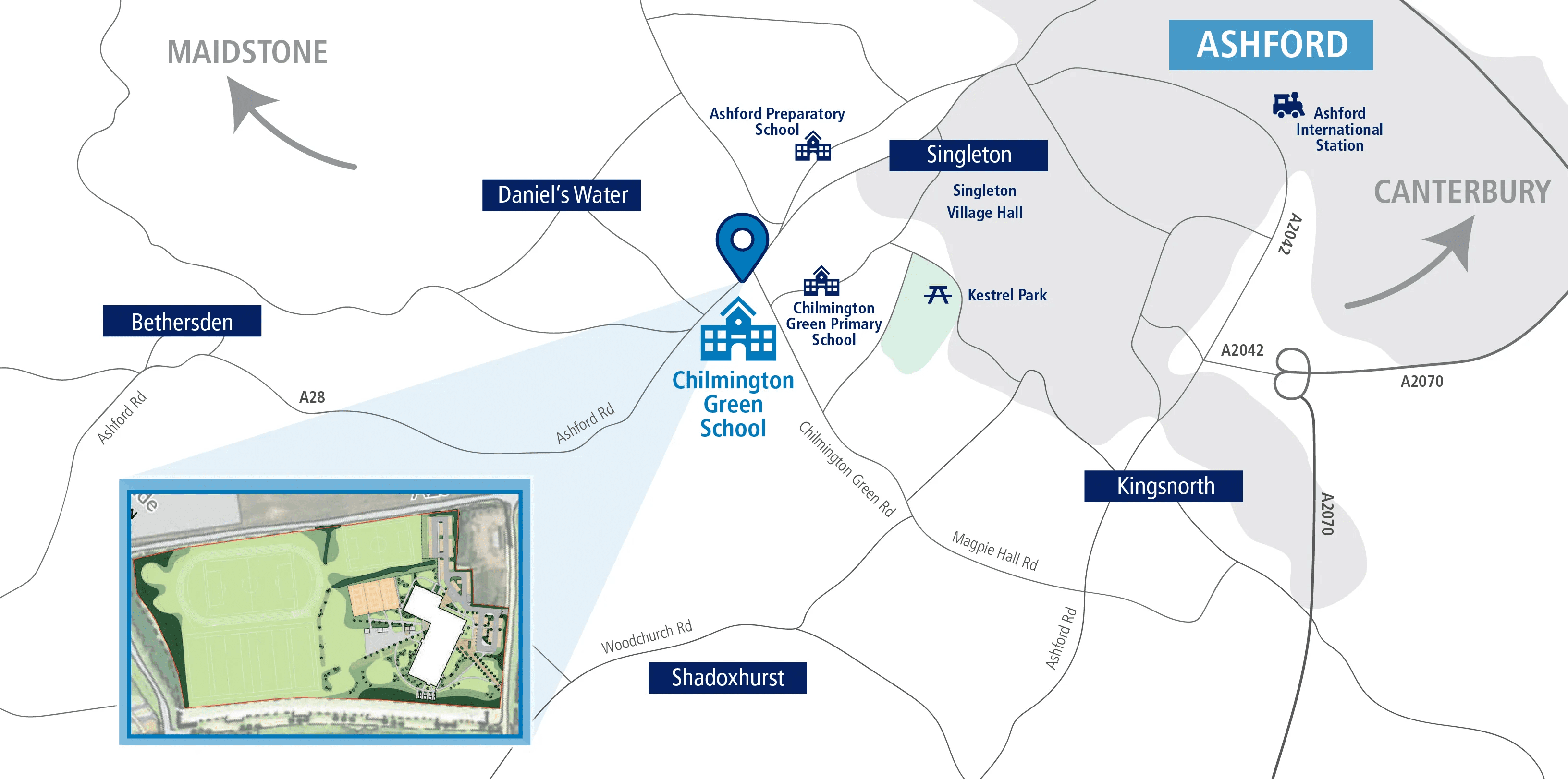 Chilmington Green School Map