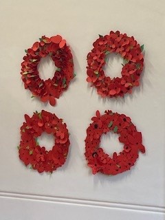 Poppy Wreaths Display