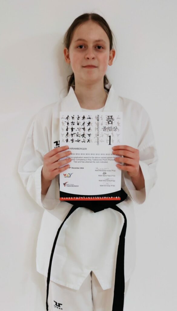 Black Belt Success for Hana - Taekwondo